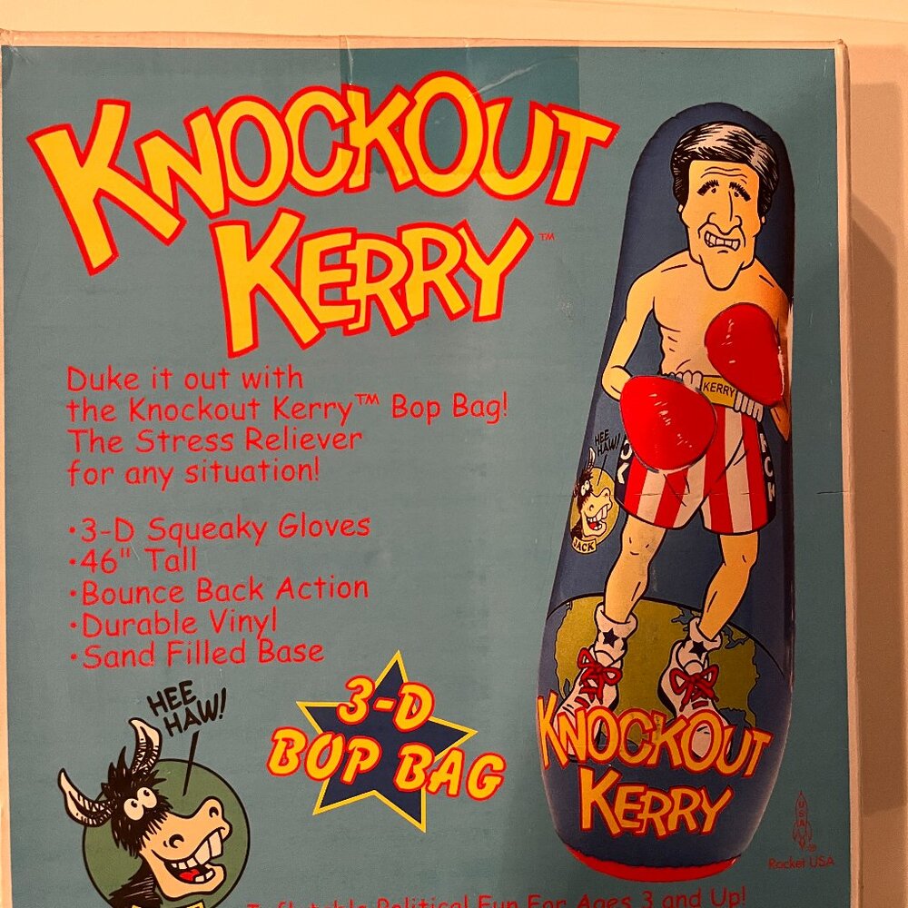 John Kerry Presidential‎ Collectible - Knockout Kerry 3-D bop bag with Gloves!